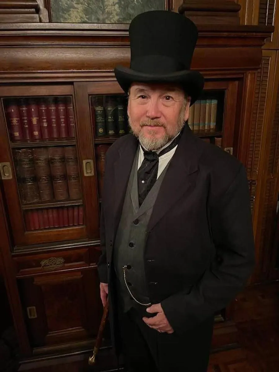 Historical Emporium Men's Cotton Blend Formal Suit Vest, Victorian Edwardian Callahan Waistcoat