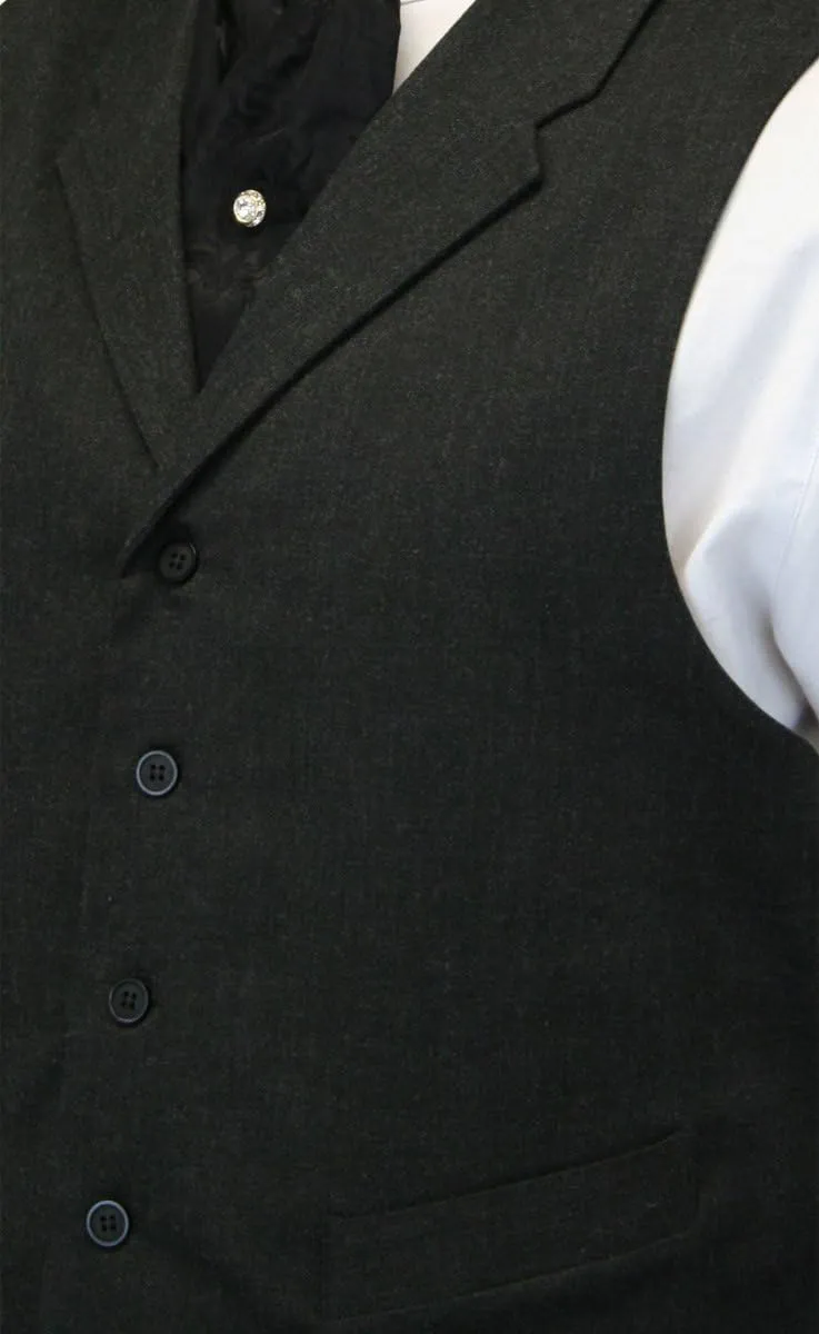 Historical Emporium Men's Cotton Blend Formal Suit Vest, Victorian Edwardian Callahan Waistcoat