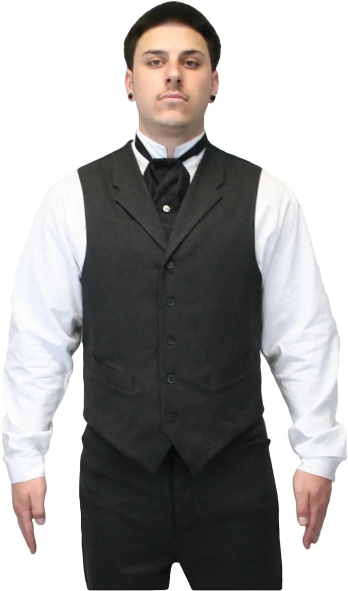 Historical Emporium Men's Cotton Blend Formal Suit Vest, Victorian Edwardian Callahan Waistcoat