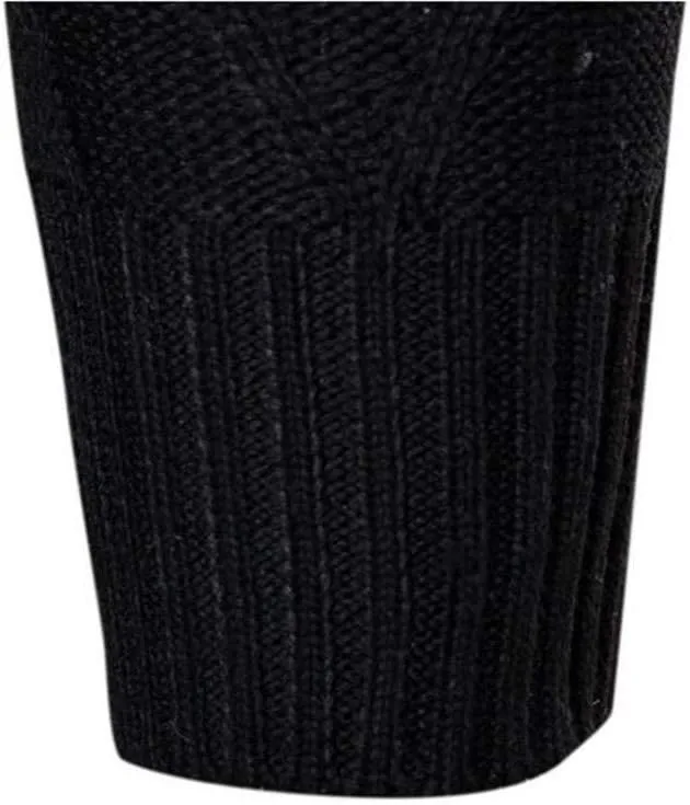 HZCX FASHION Men's Slim Fit Long Sleeve Open Front Cardigan Sweater with Pockets