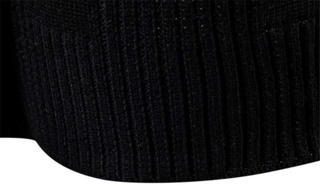HZCX FASHION Men's Slim Fit Long Sleeve Open Front Cardigan Sweater with Pockets