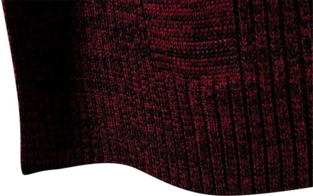 HZCX FASHION Men's Slim Fit Long Sleeve Open Front Cardigan Sweater with Pockets