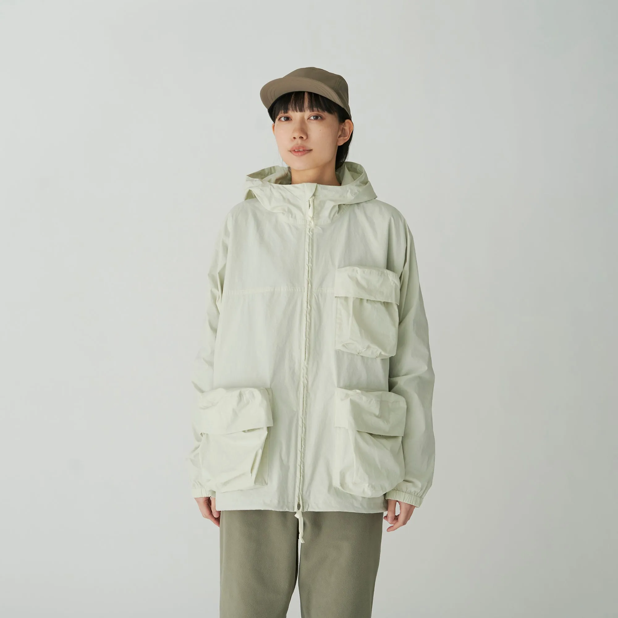Ivory Indigo C/N Parka