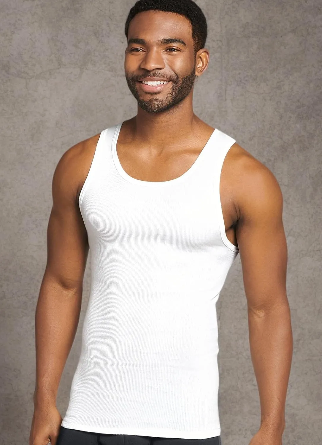 Jockey Men's Undershirt 100% Cotton Tall Man A-Shirt Tank - 3 Pack
