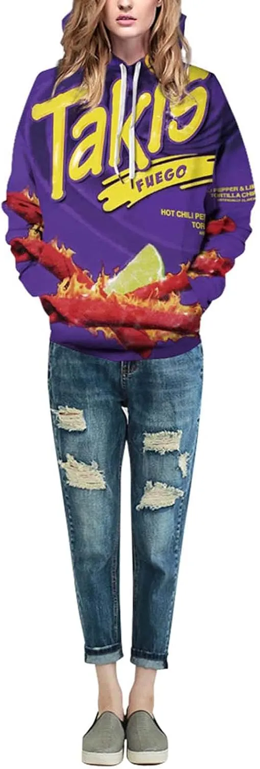 Keasmto 3D Ramen Chicken Noodle Soup Hoodie Beef Sweatshirt For Men Women Cotton Cute