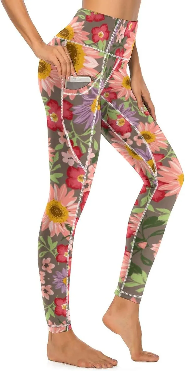 KevaMolly Women's Workout Leggings with Pockets - Thick, High-Waist, 4-Way Stretch Running Yoga Pants