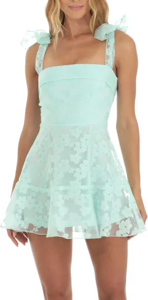 Knot Spaghetti Strap Dress for Women Y2K Flowy Mini Dress Beach Party Summer Short Backless Sundress