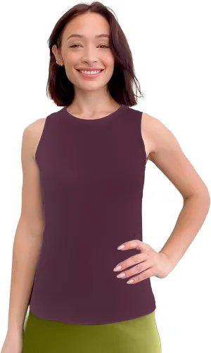 Kosher Casual Modest High Neck Tank Top for Women Full-Shoulder Sleeveless Shell