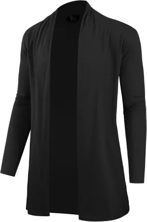 Lars Amadeus Cardigan for Men's Ruffle Shawl Collar Long Sleeve Open Front Lightweight Drape Cape Overcoat