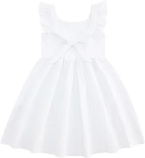 Little Girls Tie Back Dress Kids Vintage Sundress Casual Sleeveless Dresses 3-7 Years