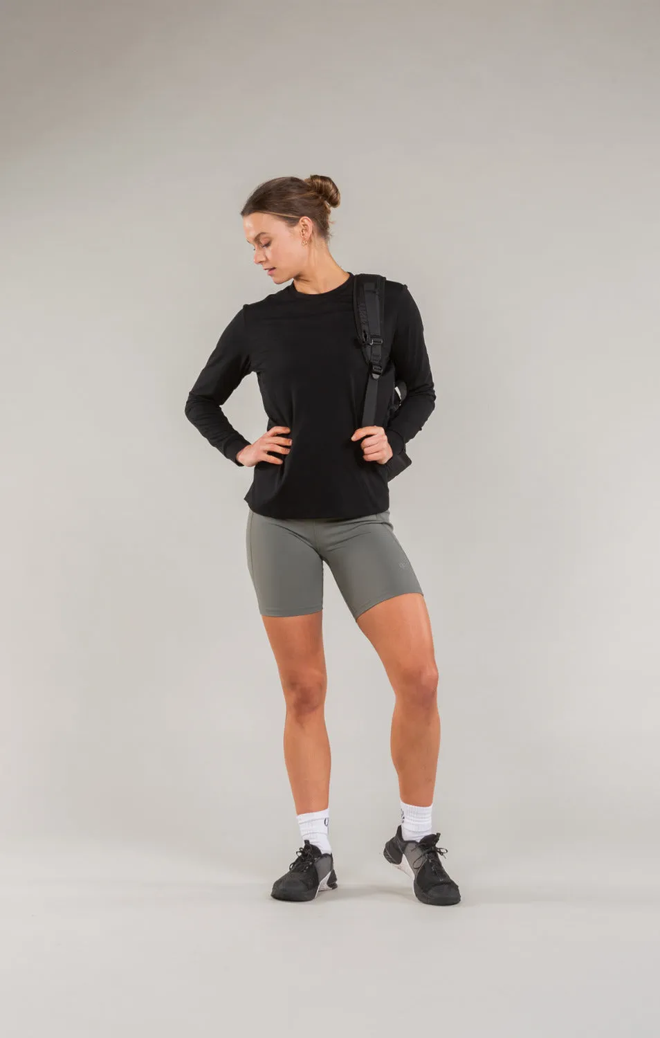 Lomond Long Sleeve Tee - Black - Women's