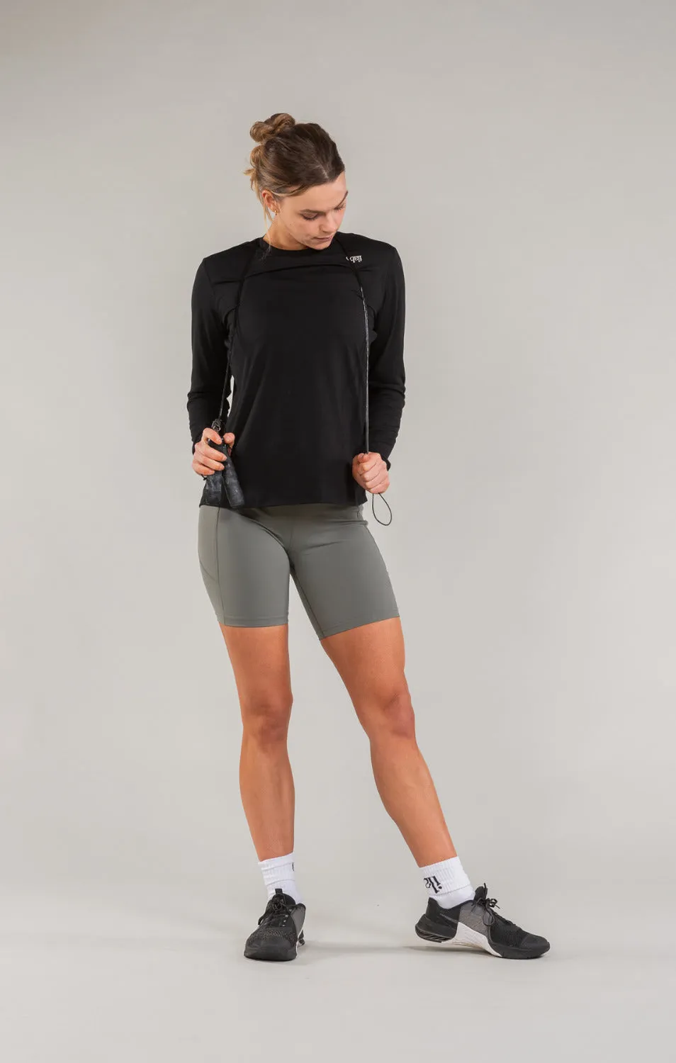 Lomond Long Sleeve Tee - Black - Women's