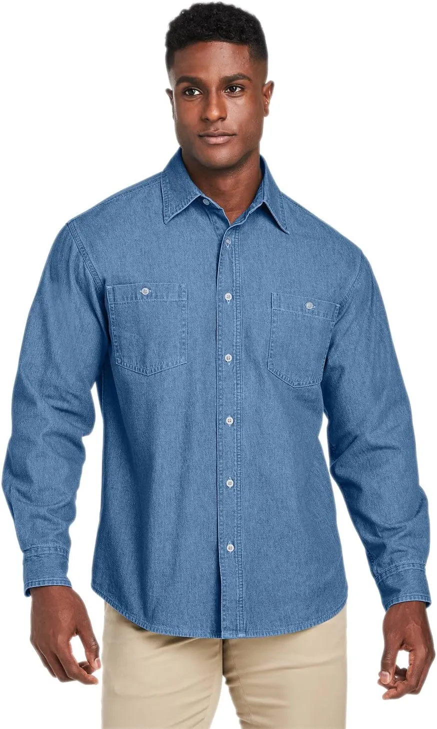 M540 Men's Denim Shirt Jacket - LIGHT DENIM - XL
