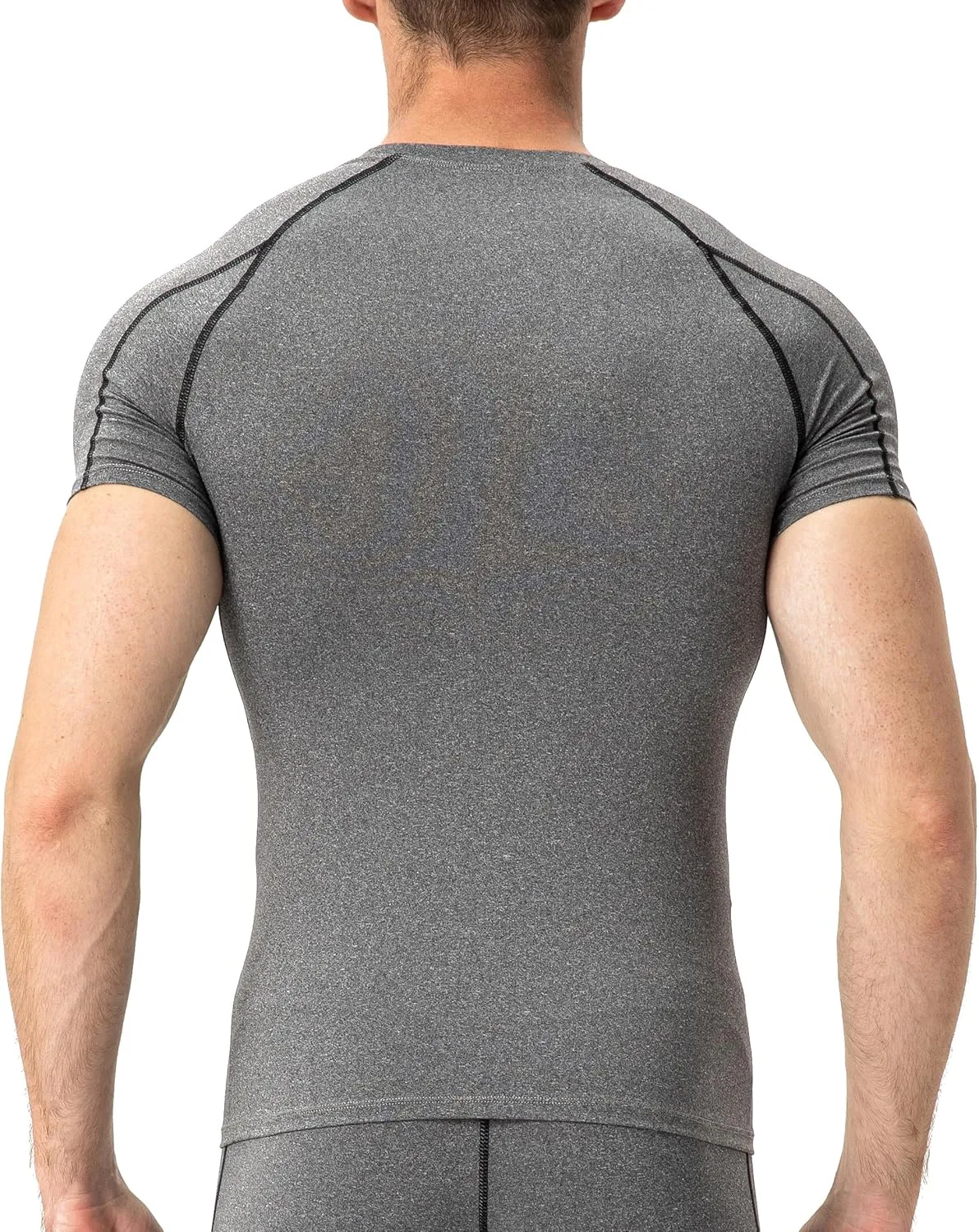 Men's Compression Shirts Short Sleeve Athletic Compression Tops Cool Dry Workout T Shirt Sports Base Layer Undershirt