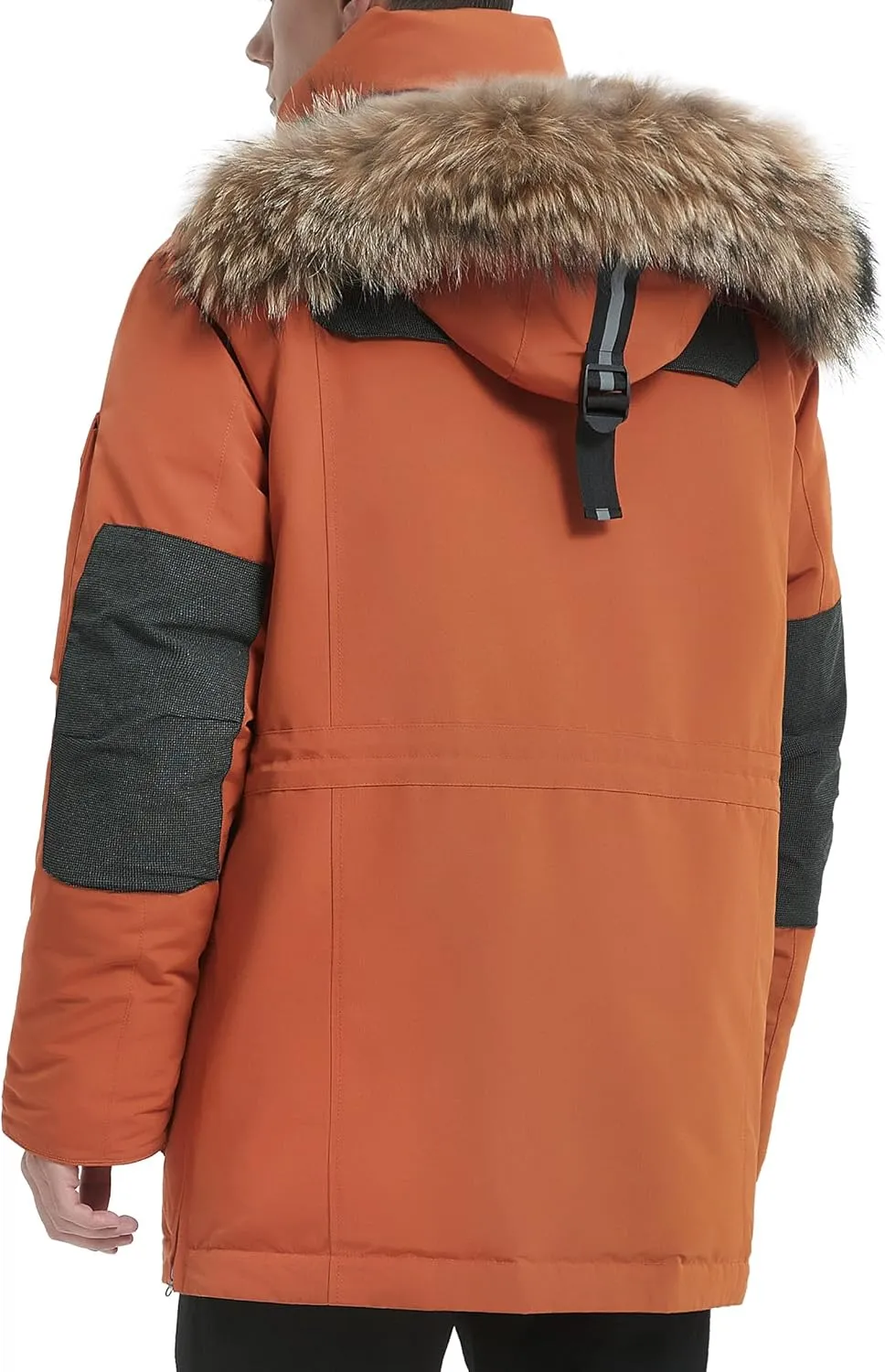 Men's Down Parka Extreme Warm Winter Jacket with Real Fur Hood Short/Long