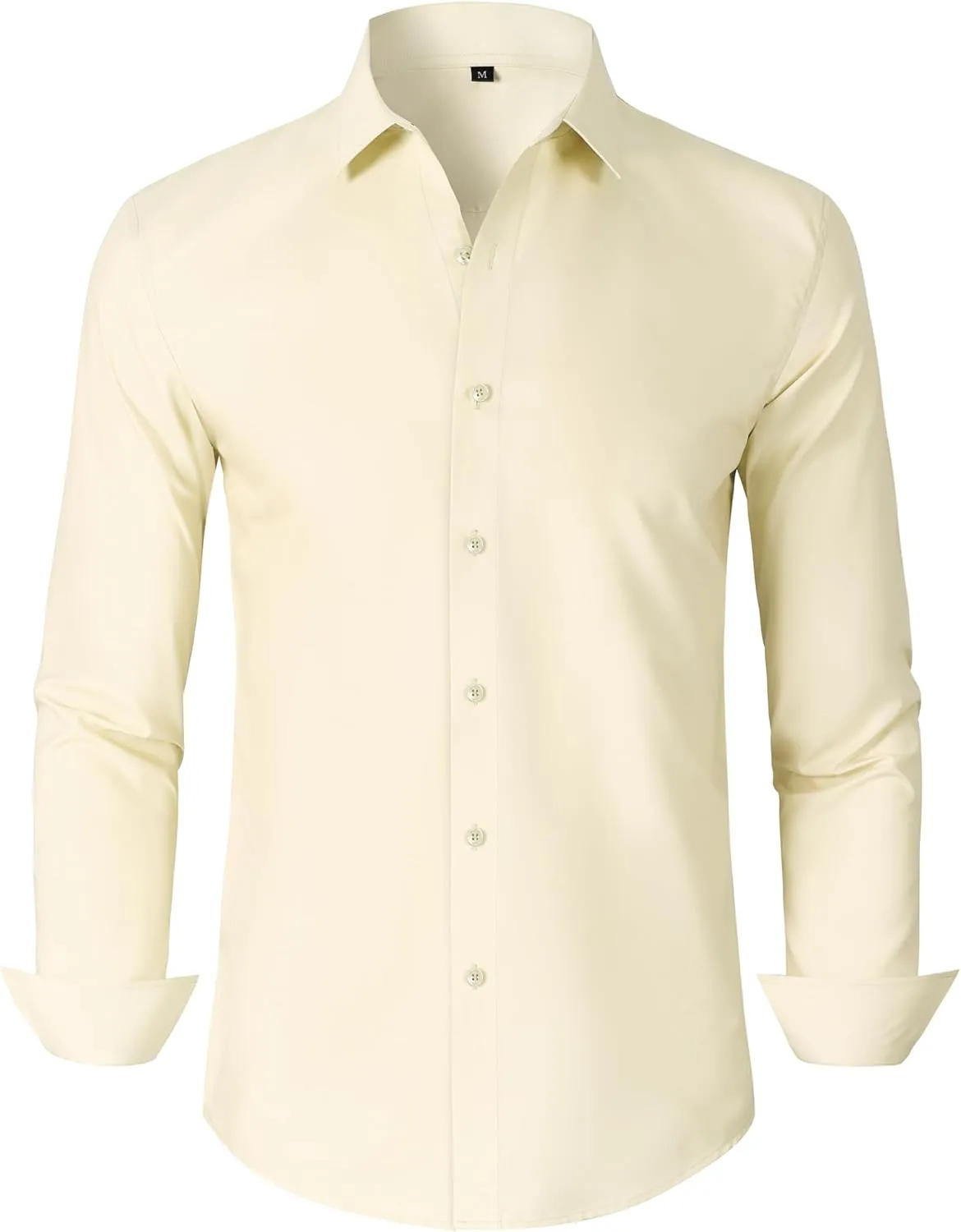 Mens Grade 3.5 Wrinkle-Resistant Dress Shirts Men's Long Sleeve Button Down Work Shirt for Men