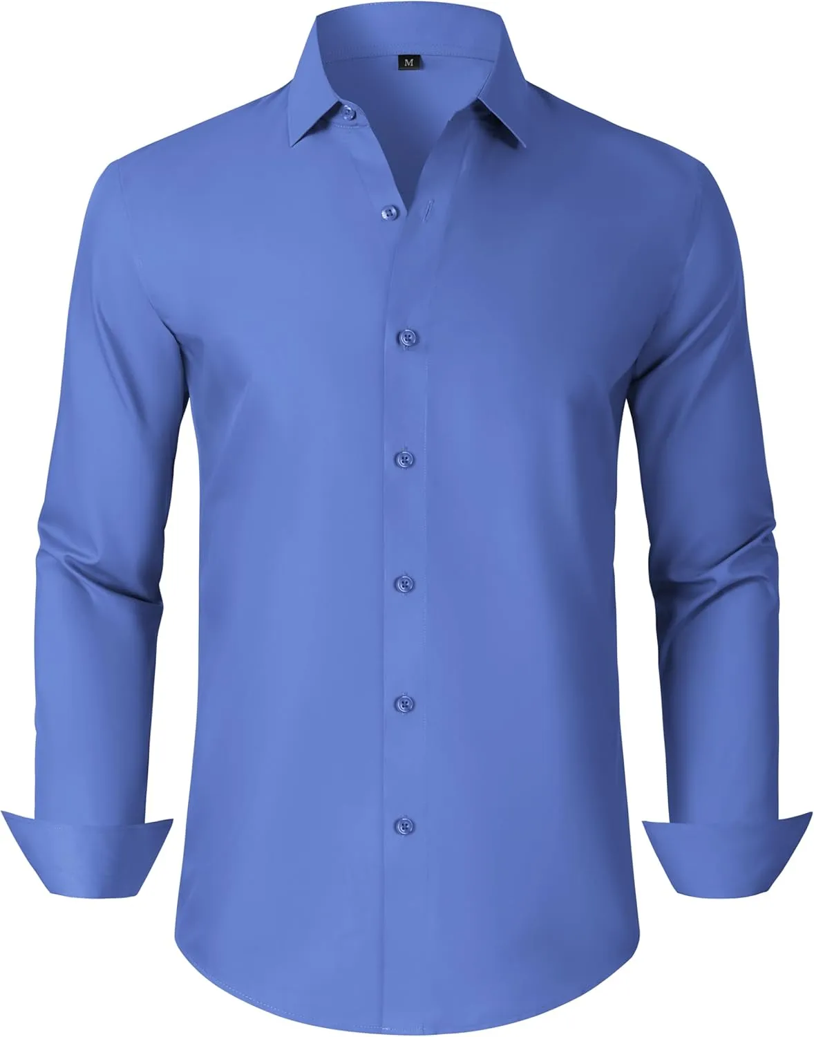 Mens Grade 3.5 Wrinkle-Resistant Dress Shirts Men's Long Sleeve Button Down Work Shirt for Men