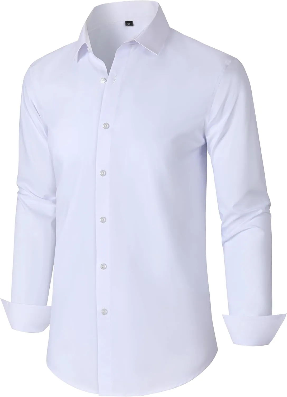 Mens Grade 3.5 Wrinkle-Resistant Dress Shirts Men's Long Sleeve Button Down Work Shirt for Men