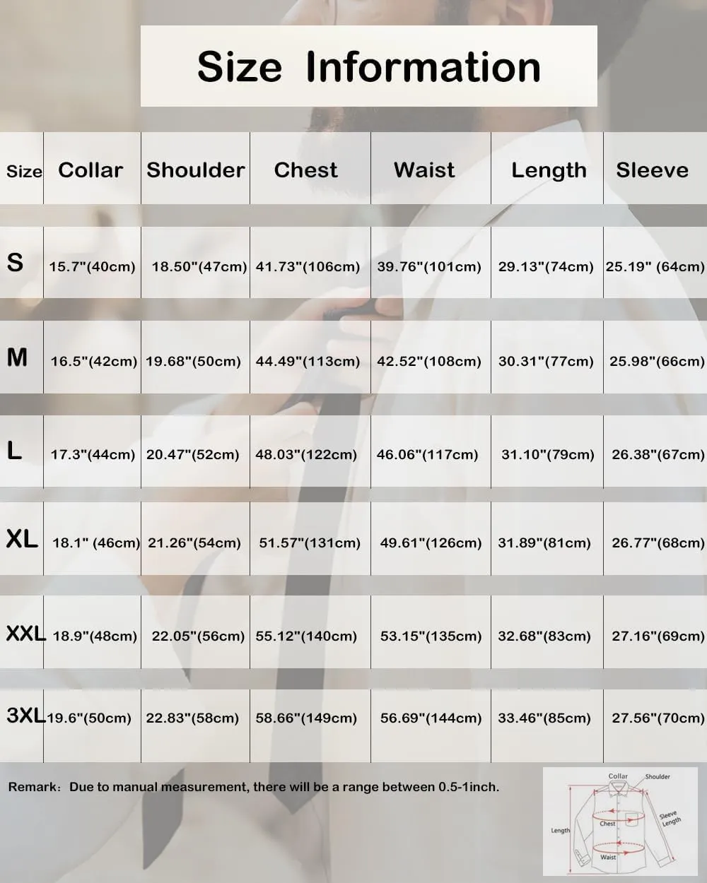 Men's Long Sleeve Dress Shirts Regular Fit and Wrinkle Free Stretch Buttown Down Shirt with Pocket