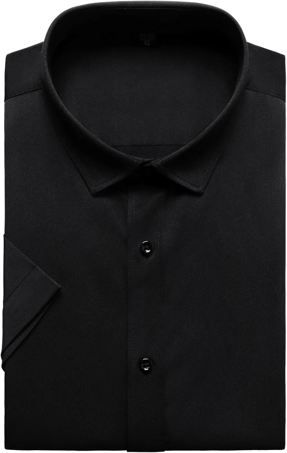 Men's Stretch Wrinkle Free Dress Shirts Formal Wedding Prom Short Sleeve Slim Fit Button Down Shirt