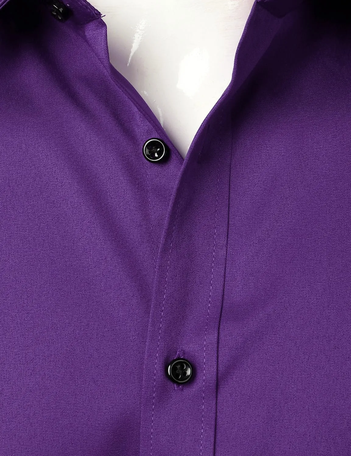 Men's Stretch Wrinkle Free Dress Shirts Formal Wedding Prom Short Sleeve Slim Fit Button Down Shirt