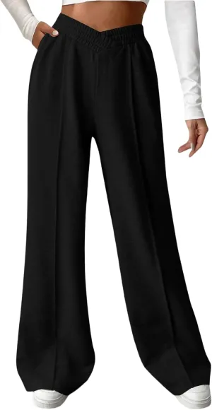 niyokki Womens Sweatpants Wide Leg Long Pants Casual Baggy Flare Sweats