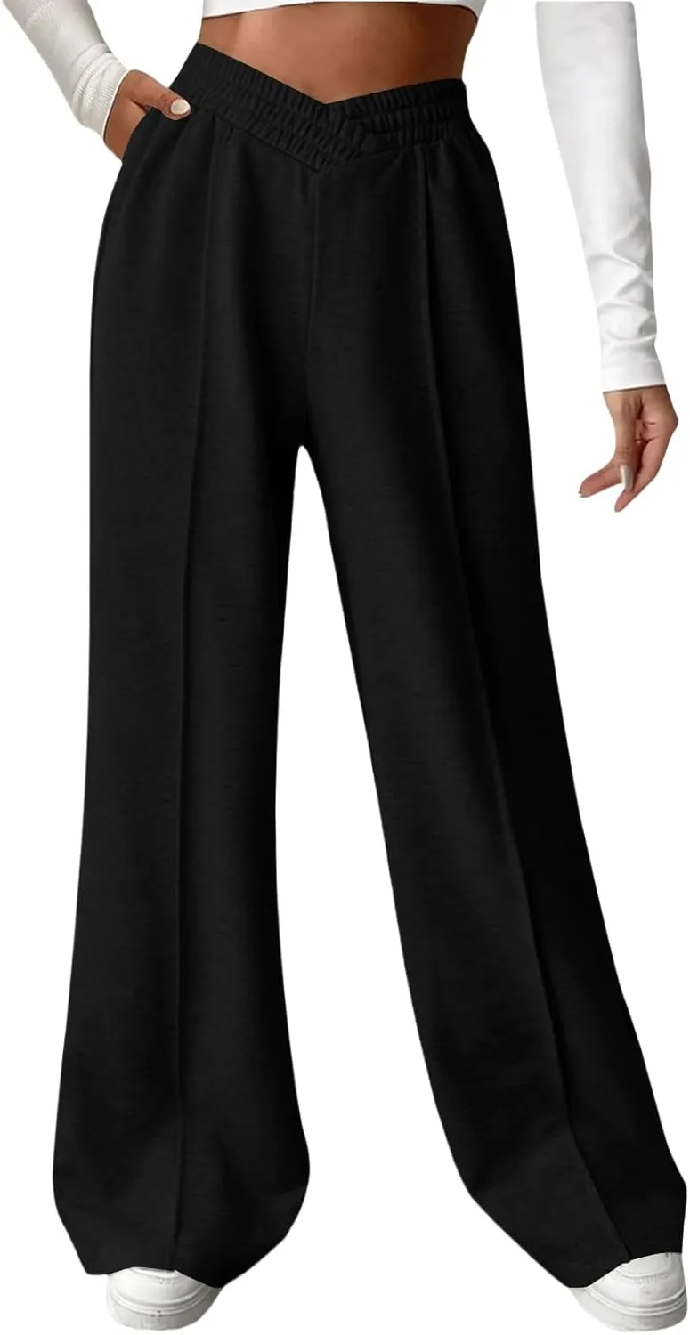 niyokki Womens Sweatpants Wide Leg Long Pants Casual Baggy Flare Sweats