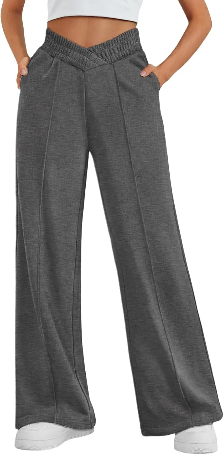 niyokki Womens Sweatpants Wide Leg Long Pants Casual Baggy Flare Sweats