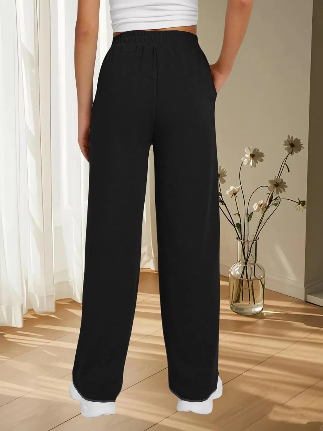 niyokki Womens Sweatpants Wide Leg Long Pants Casual Baggy Flare Sweats