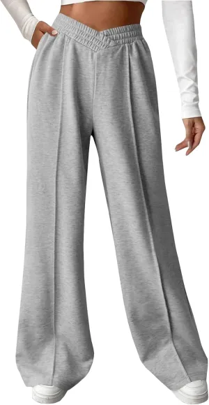 niyokki Womens Sweatpants Wide Leg Long Pants Casual Baggy Flare Sweats