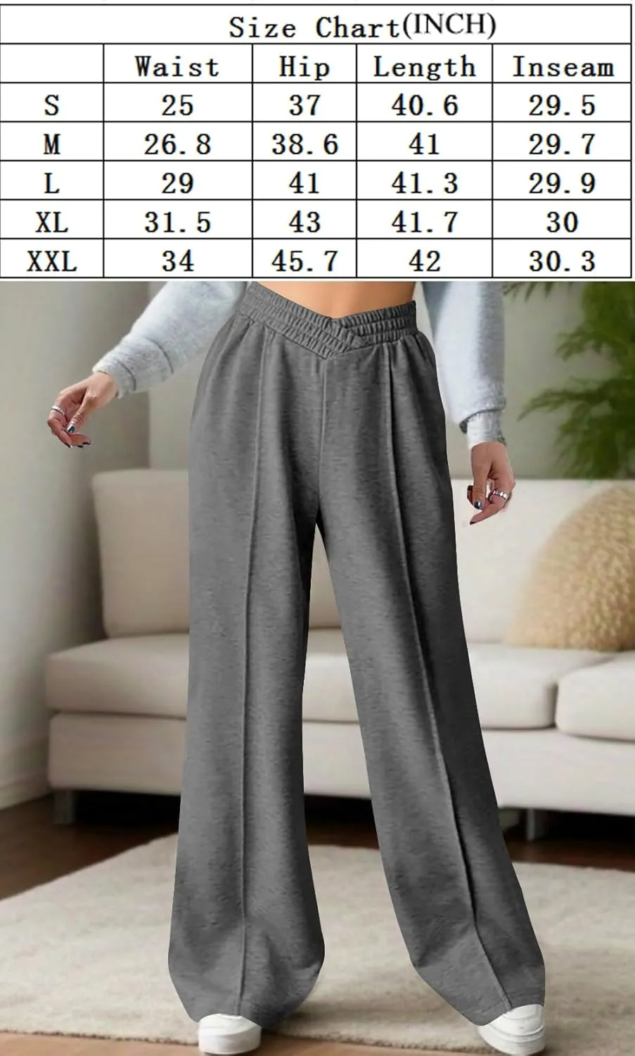 niyokki Womens Sweatpants Wide Leg Long Pants Casual Baggy Flare Sweats