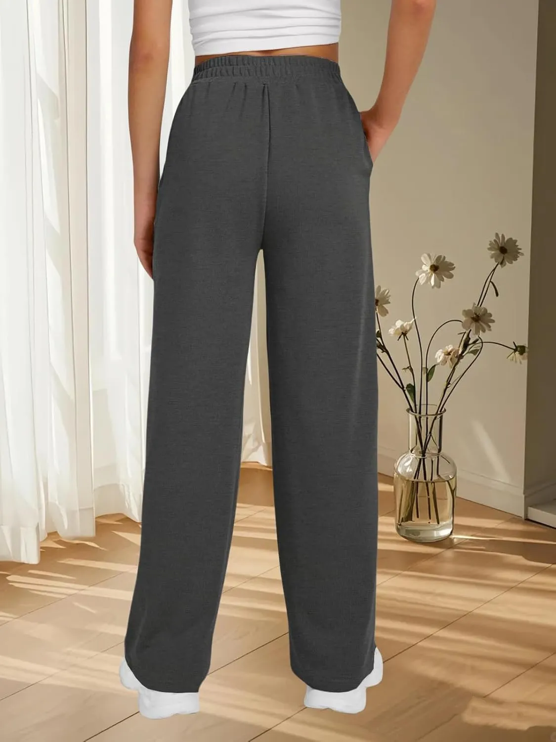 niyokki Womens Sweatpants Wide Leg Long Pants Casual Baggy Flare Sweats