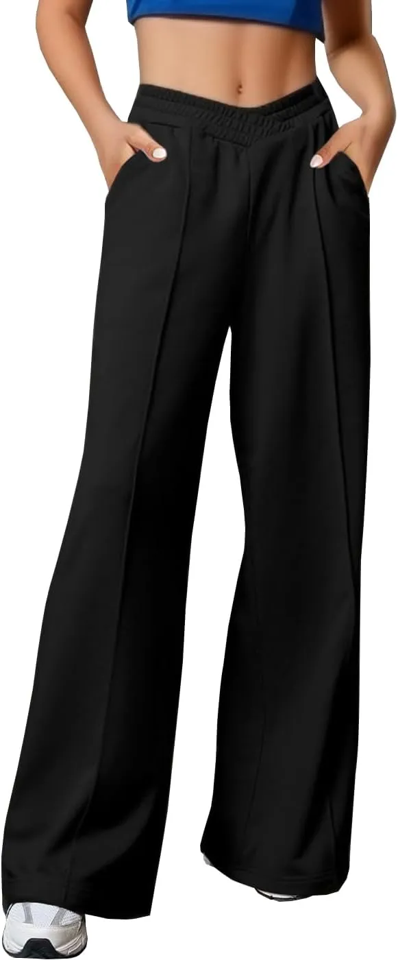 niyokki Womens Sweatpants Wide Leg Long Pants Casual Baggy Flare Sweats