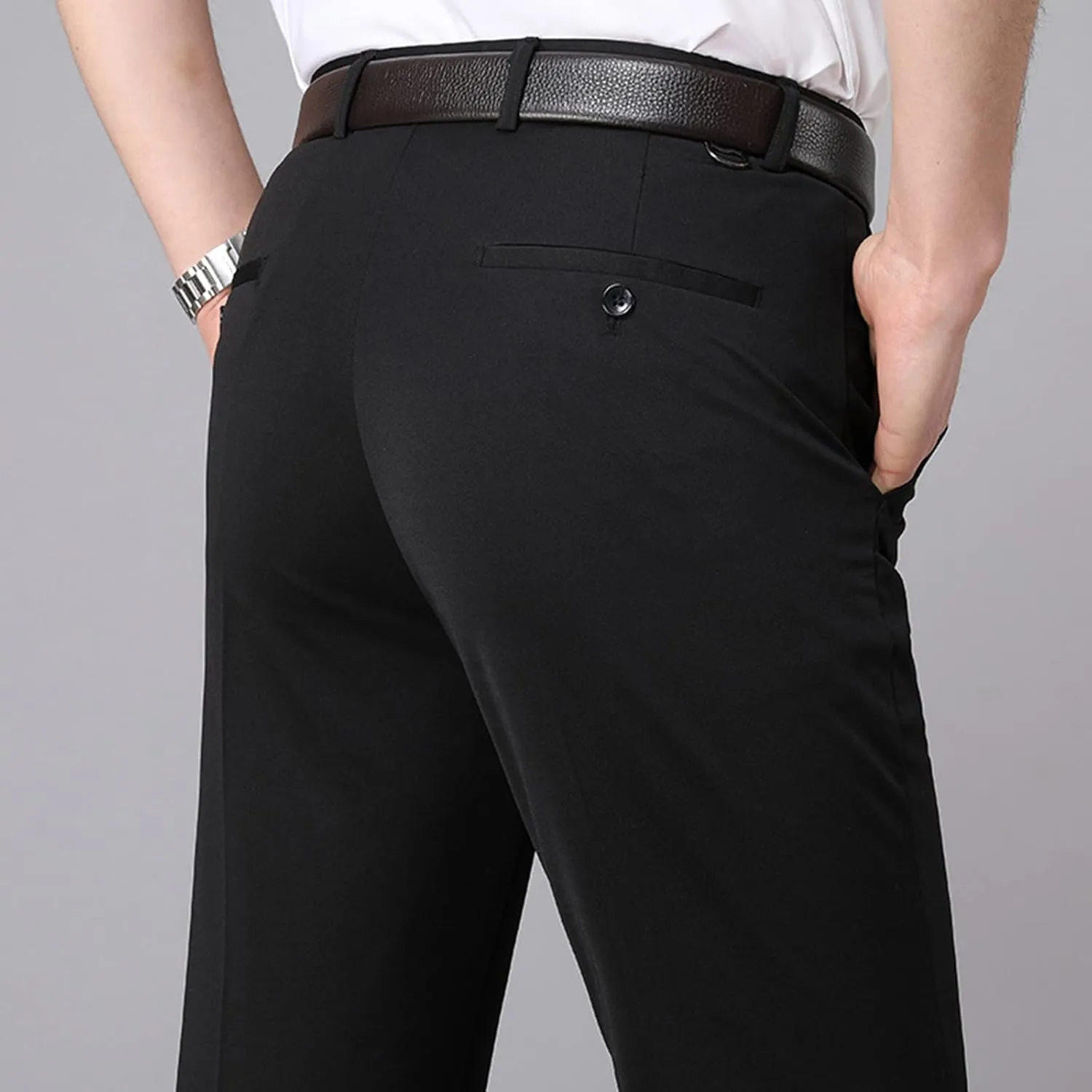 Open Bottom Joggers for Men Men's Loose Straight Casual Cotton Pants Summer Casual Pants Men's Breathable Track