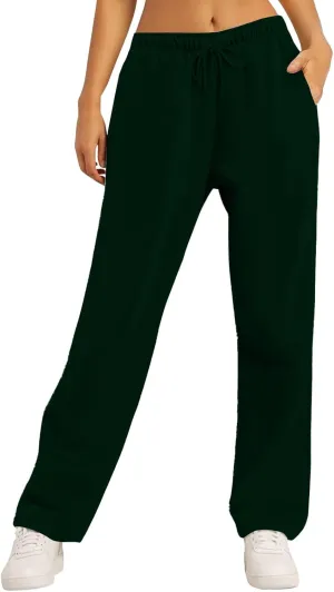 Pants for Women, Cotton Linen High Waist Wide Leg Pants Straight Summer