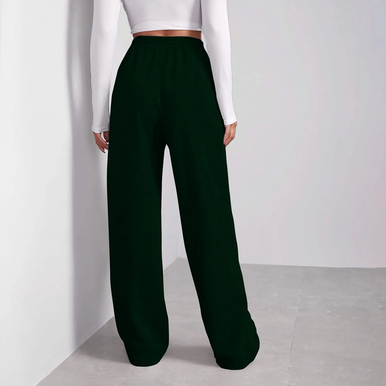 Pants for Women, Cotton Linen High Waist Wide Leg Pants Straight Summer