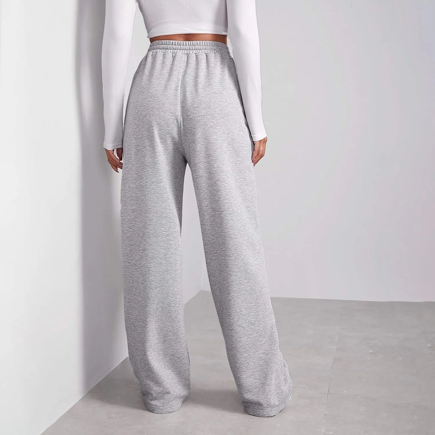 Pants for Women, Cotton Linen High Waist Wide Leg Pants Straight Summer