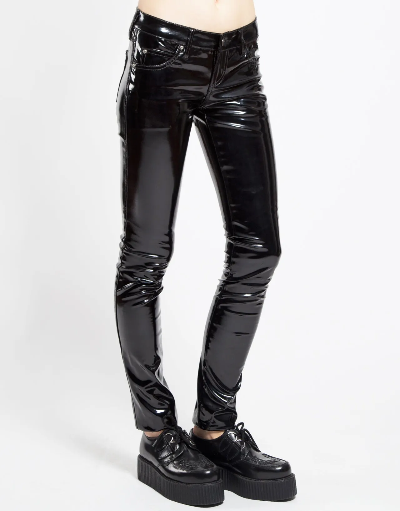 PVC VINYL LOW WAIST PANT