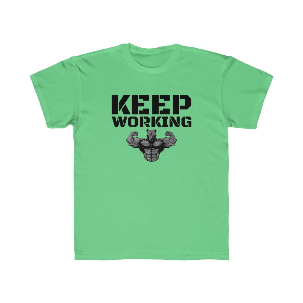 "Keep Working" Kids Workout Tee