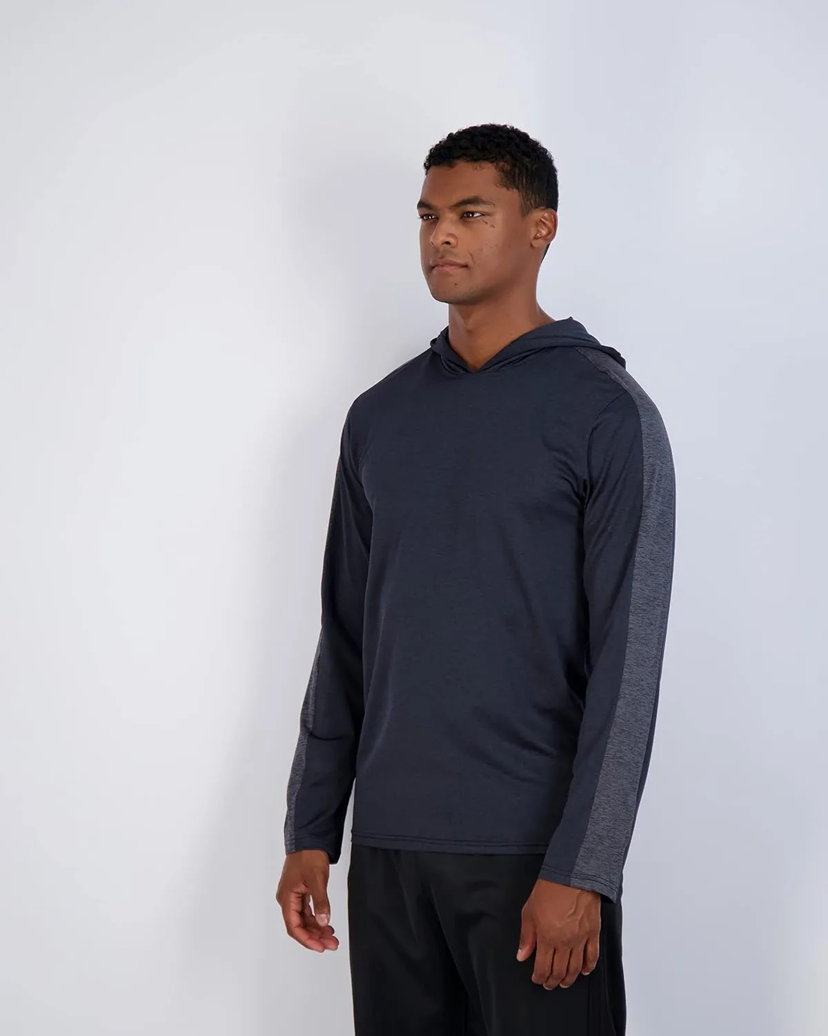 Real Essentials 3 Pack: Men's Dry Fit Wicking Long Sleeve Fishing Active Hoodie Pullover Sweatshirt (Big & Tall)
