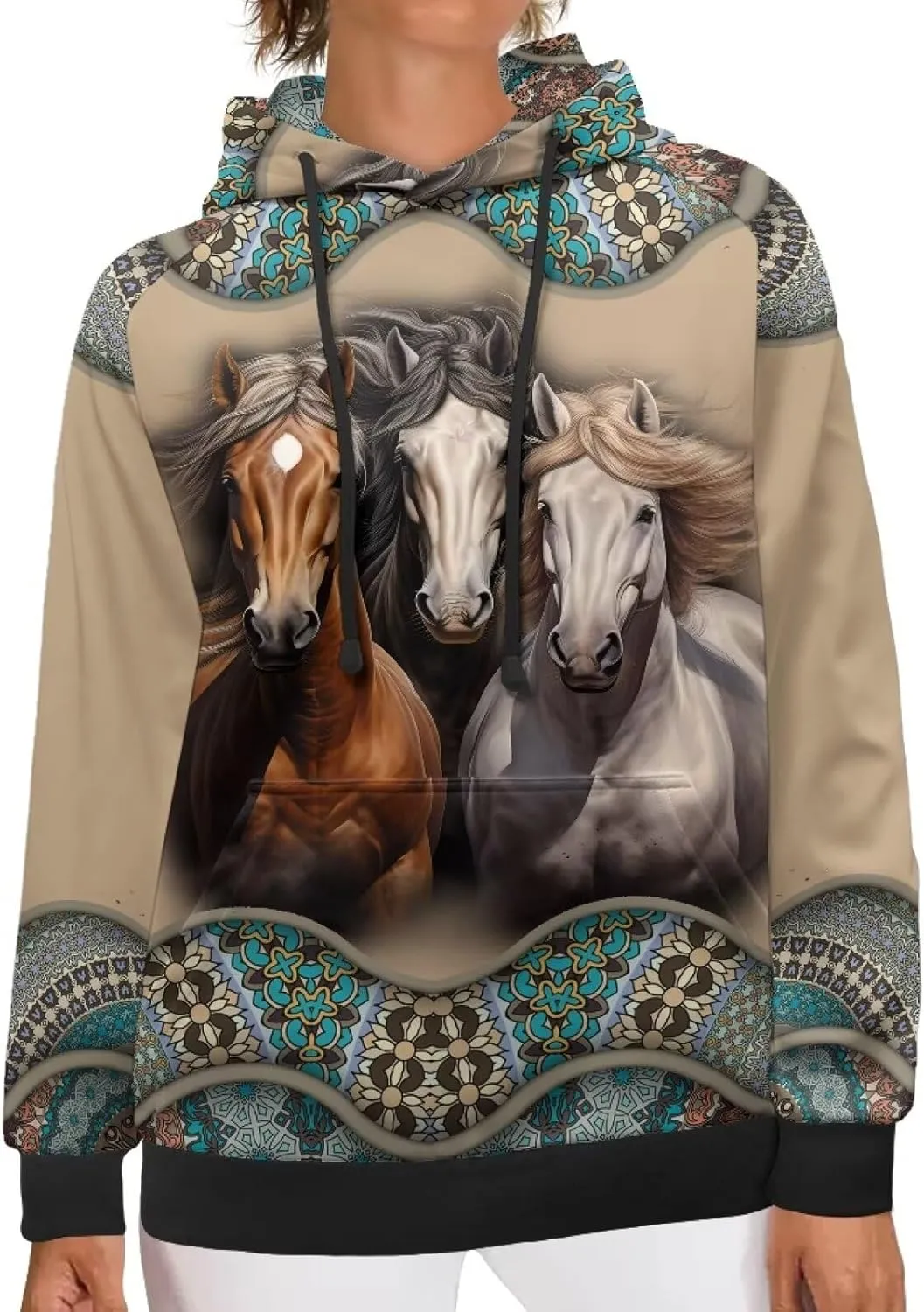 Showudesigns Sweatshirts for Women Pullover Hoodies Long Sleeve Tops Fall Sweater 2XS-4XL