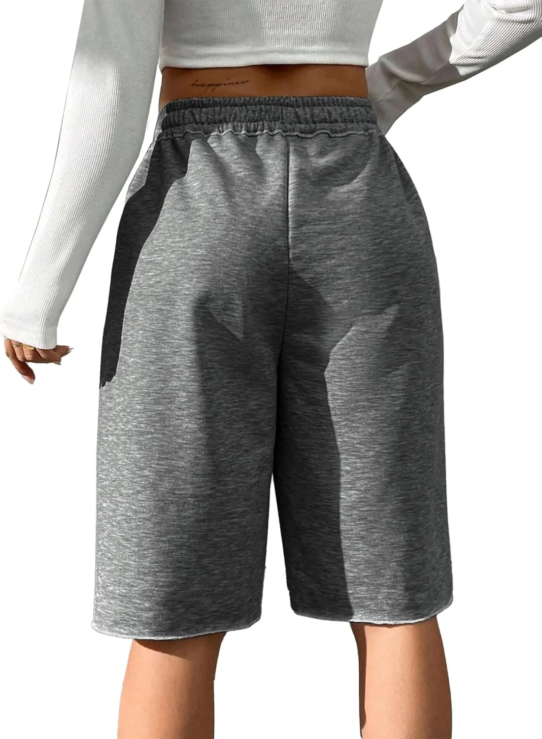 SOFIA'S CHOICE Women's Wide Leg Sweat Shorts Jogger Athletic Bermuda Short Pants with Pockets