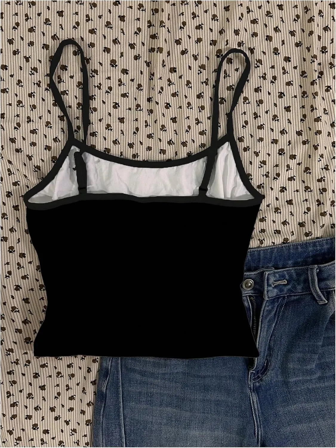 SOLY HUX Women's Y2k Gothic Cami Crop Top Skull Graphic Spaghetti Strap Camisole Tops