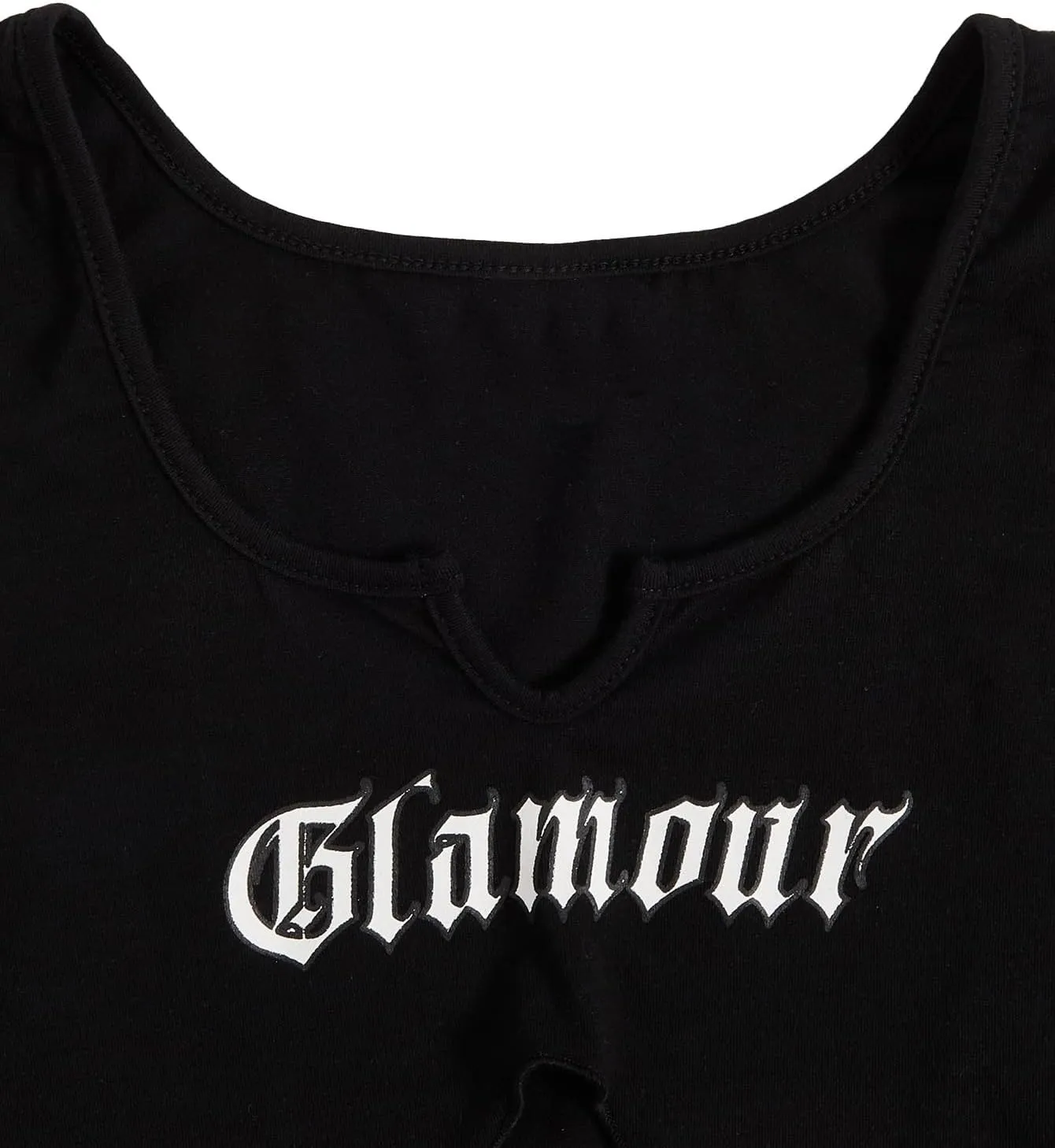 SOLY HUX Women's Y2K Sexy Tank Top Strapless Sleeveless Graphic Split Crop Tops Vest