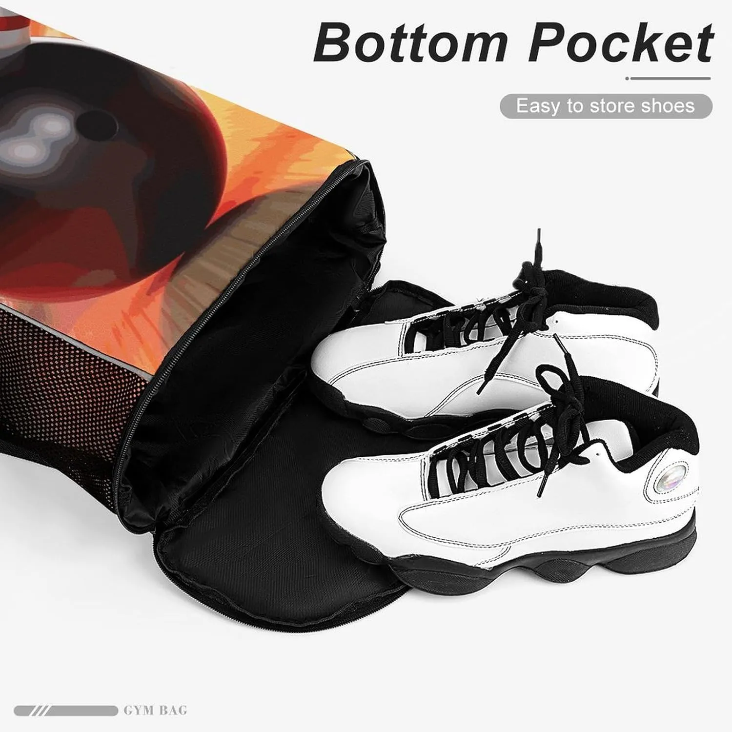 Sport Drawstring Backpack Beach Bag Bowling Ball Drawstring Bag Suitable for Fitness And Swimming