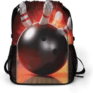 Sport Drawstring Backpack Beach Bag Bowling Ball Drawstring Bag Suitable for Fitness And Swimming