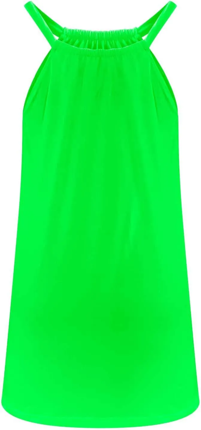 Sun Dresses Women Sleeveless Crewneck Mini Dress Ruffle Summer Beach Coverup Sundress Casual Hawaiian Outfits