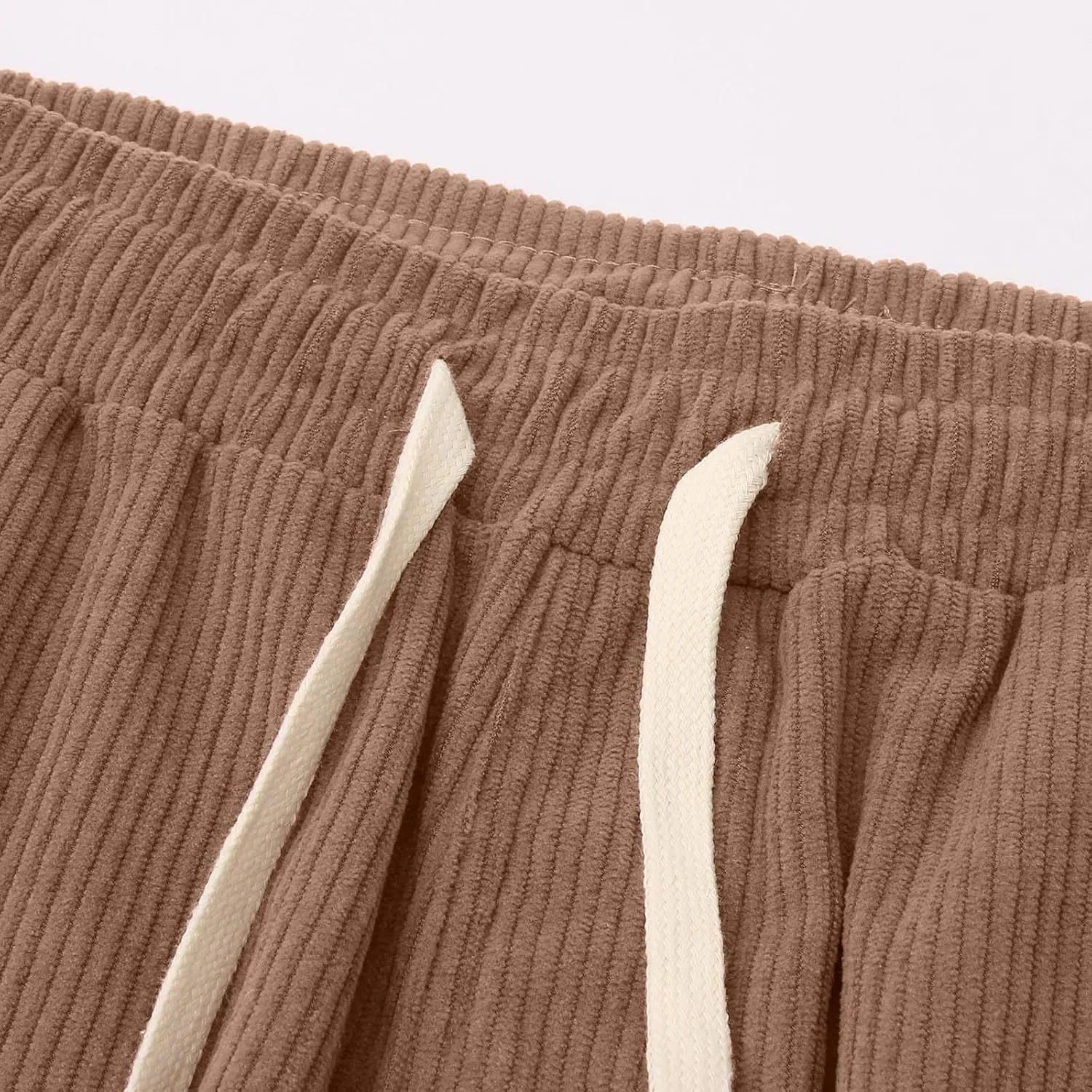 SUWBMHWE Corduroy Pants for Men Corduroy Baggy Wide Leg Joggers Pants Casual Cargo Pants Elastic Waist Sweatpants