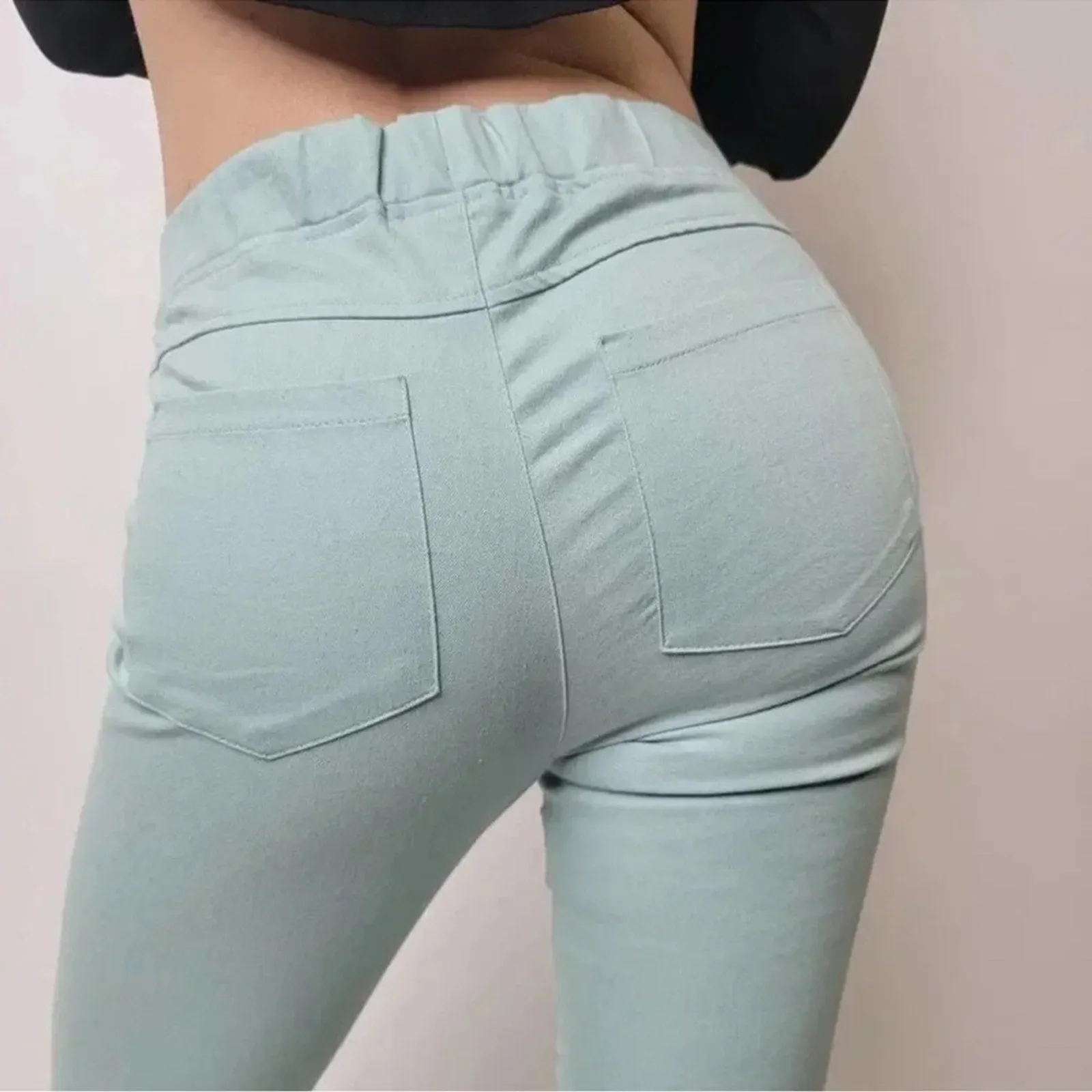 Umgee Seafoam Moto Skinny Pants