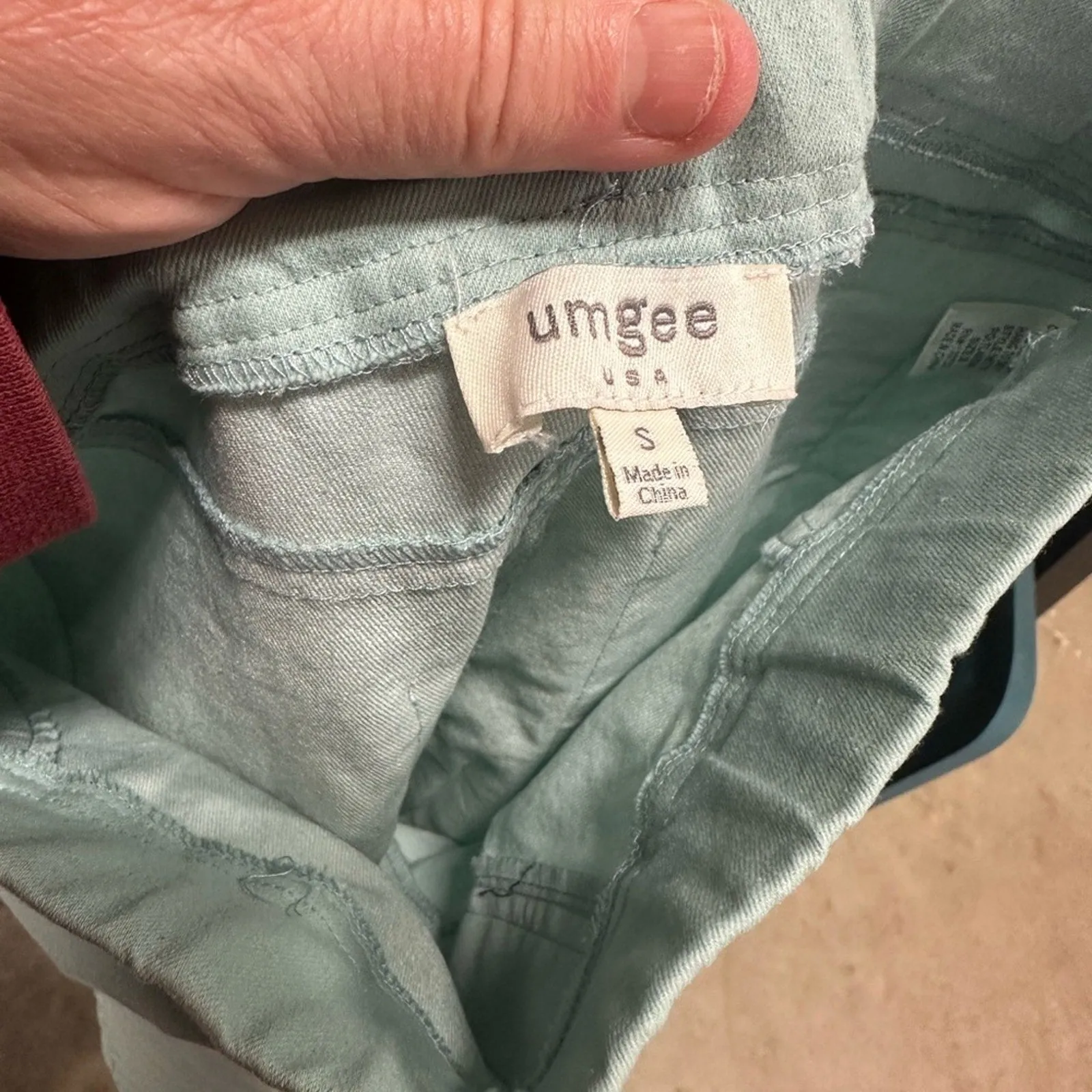 Umgee Seafoam Moto Skinny Pants